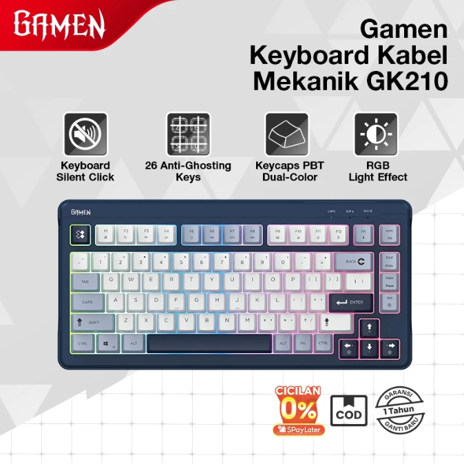 Jika mencari yang lebih senyap, pertimbangkan keyboard mechanical dengan silent switch