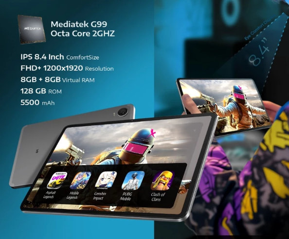 ADVAN Tab V8: Tablet gaming terjangkau dengan chipset Helio G99 dan RAM 8 GB