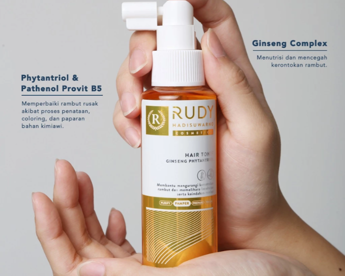 Untuk rambut rontok yang disebabkan oleh styling, utamakan hair tonic ginseng dan panthenol yang dilengkapi phytantriol