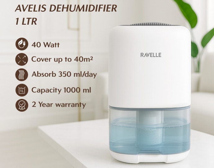 Pastikan juga kapasitas serap per hari dehumidifier sesuai dengan luas ruangan Anda