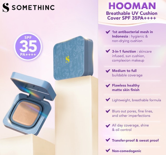 Agar makeup tahan lama lebih dari 4 jam, pilih cushion dengan klaim waterproof, transferproof, atau sweatproof