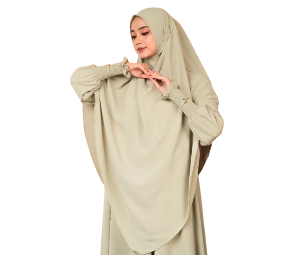 El Jasmine: Khimar bermaterial anti-UV yang bagian bawahnya dapat dijadikan cadar