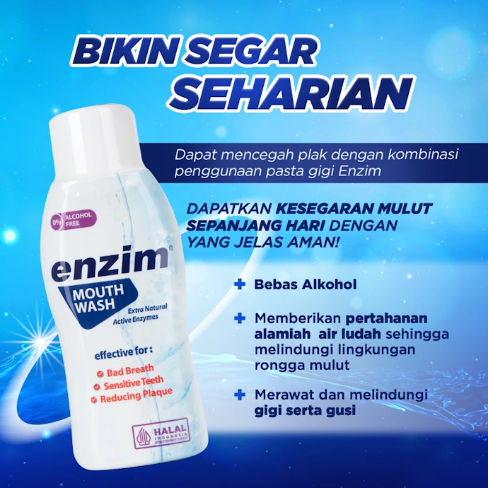 Untuk bau mulut: Atasi dengan obat kumur yang mengandung zinc atau povidone-iodine