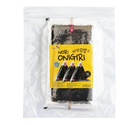 Agar onigiri lebih tahan lama, pertimbangkan tipe nori dengan wrapper khusus