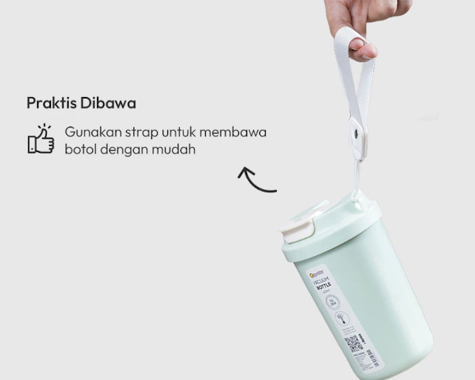 Volume 400-750 ml, ideal untuk dibawa bepergian