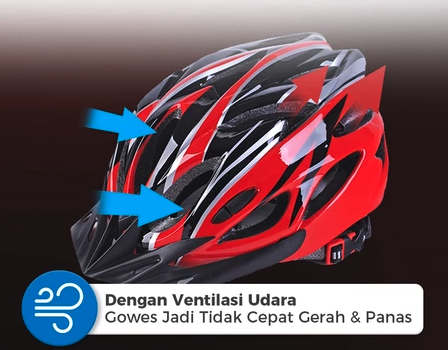 Agar sirkulasi udara lancar, pastikan Anda memilih helm sepeda dengan banyak ventilasi