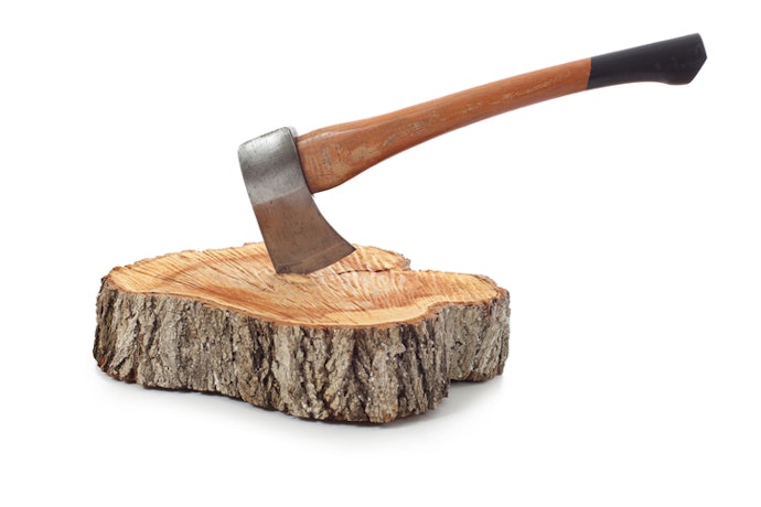 Kapak kayu, memotong kayu menjadi bagian yang lebih kecil