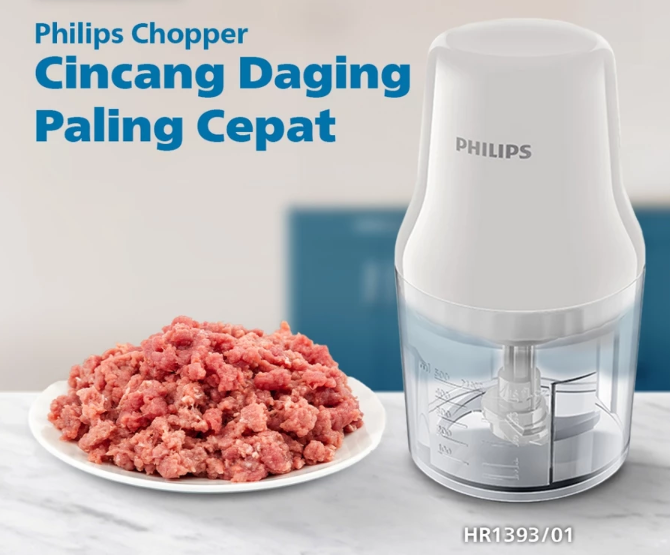 Philips: Daya 450 watt untuk pengolahan bahan makanan yang halus dan efisien