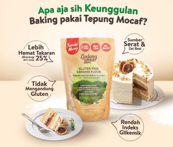 Tepung MOCAF: Karakteristiknya mirip tepung terigu, cocok untuk adonan roti ataupun kue