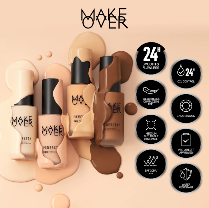 Jika Anda perlu memakai makeup lebih dari 4 jam, carilah liquid foundation dengan klaim transferproof, waterproof, atau sweatproof