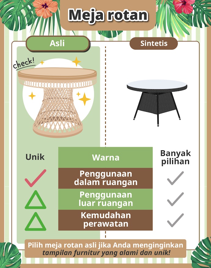 Rotan asli, lebih cantik dan alami