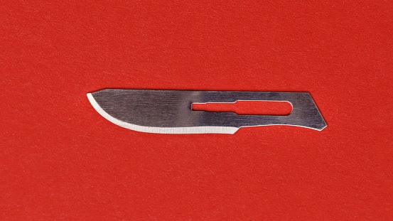 Curved edge blade: Untuk memotong pola melengkung