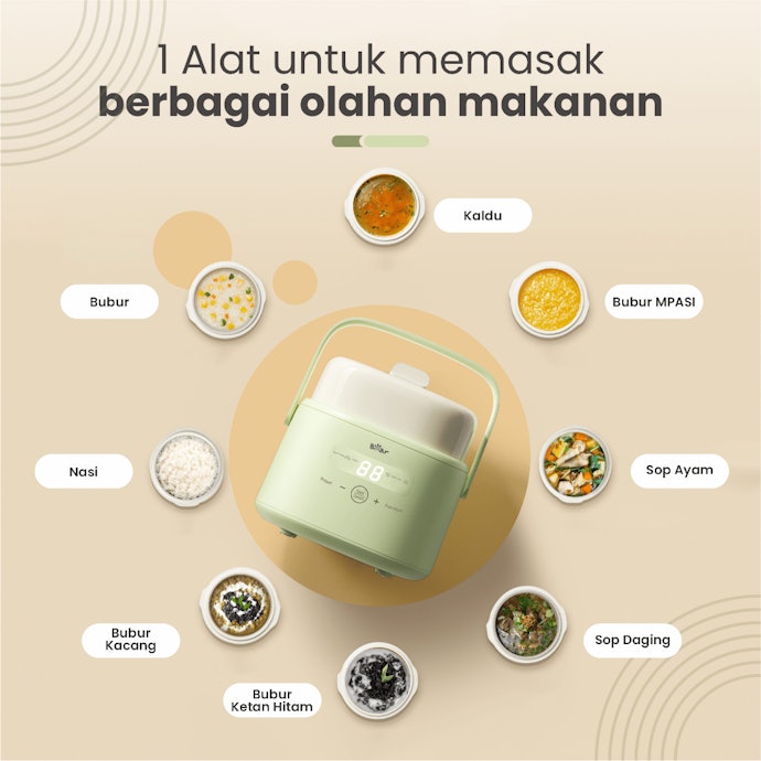 Pertimbangkan juga slow cooker yang dilengkapi banyak pilihan preset menu