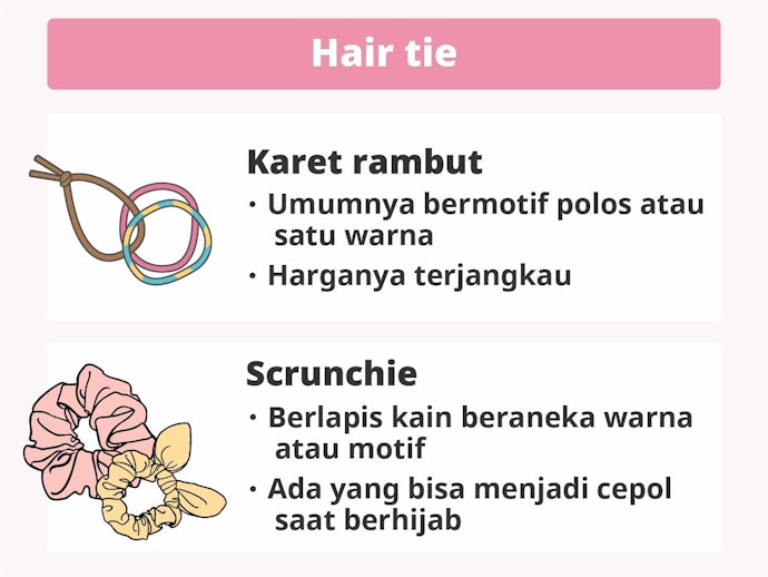 Hair tie: Mengikat rambut dan membuat penampilan lebih rapi