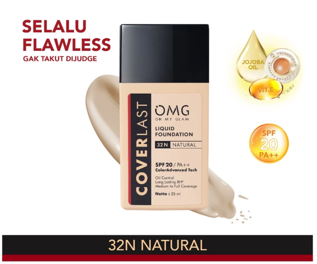 Untuk kulit kuning langsat, pilih foundation OMG shade 31W atau 32N