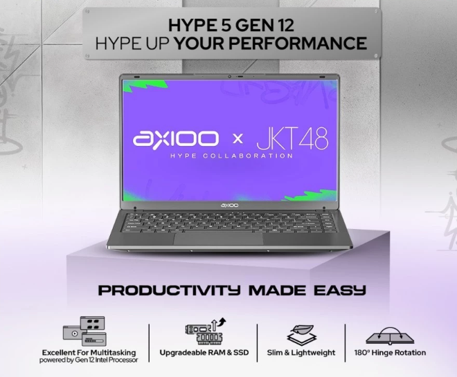 Axioo Mybook Hype 5 G12: Laptop Core i5 Gen 12 dengan harga 6 jutaan
