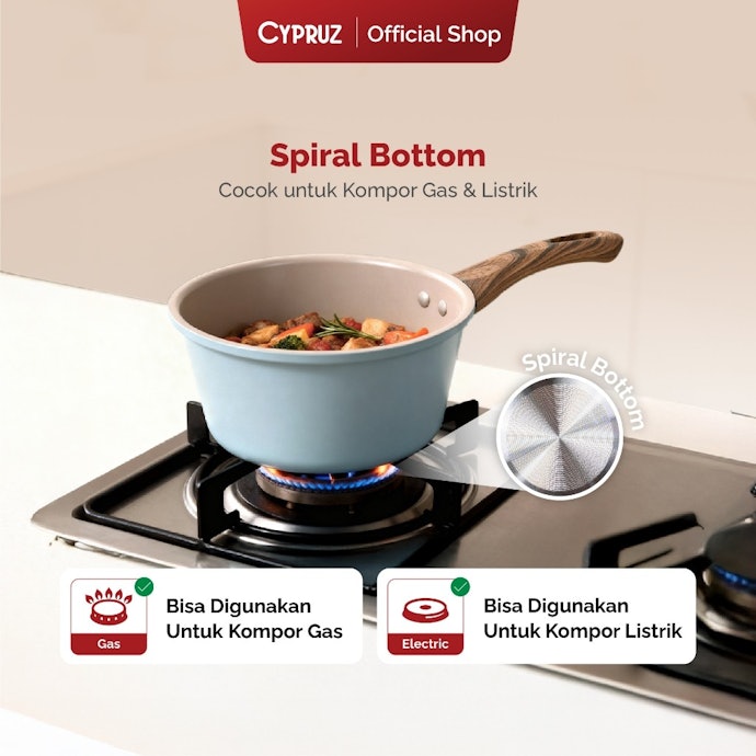 Cypruz: Kompatibel dengan semua jenis kompor