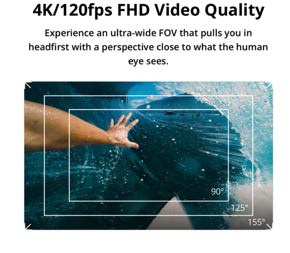 Resolusi minimal 2K dengan frame rate 120 fps: Hasil rekaman video dari action camera lebih jelas dan halus