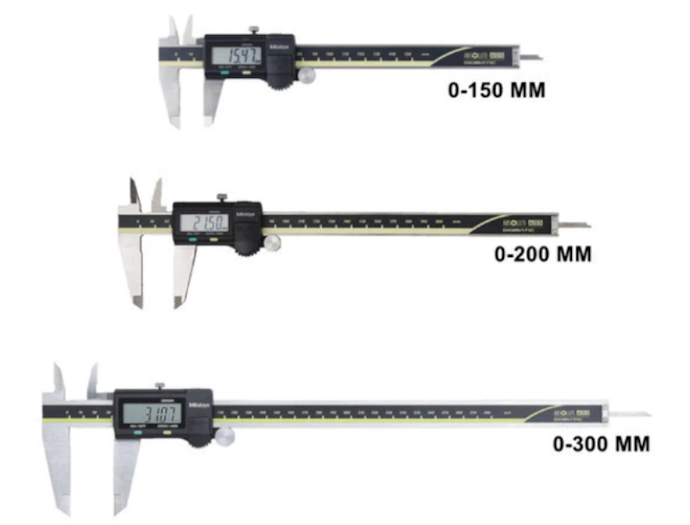 Sesuaikan dengan objek yang akan diukur: Skala pengukuran 150 mm, 200 mm, atau 300 mm