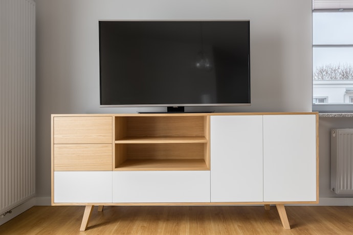 Meja TV beraksen, makin fashionable dengan gaya scandinavian