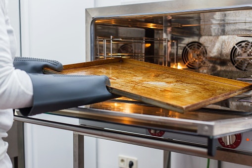 Sarung tangan oven panjang, untuk perlindungan sempurna