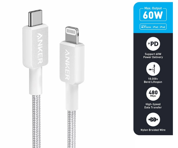 Anker: Menyediakan kabel Type-C to Lightning dengan fast charging 30 menit