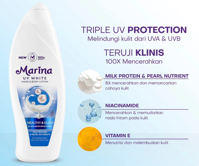 Untuk mencerahkan kulit kusam, pilih seri UV White untuk digunakan siang dan malam hari