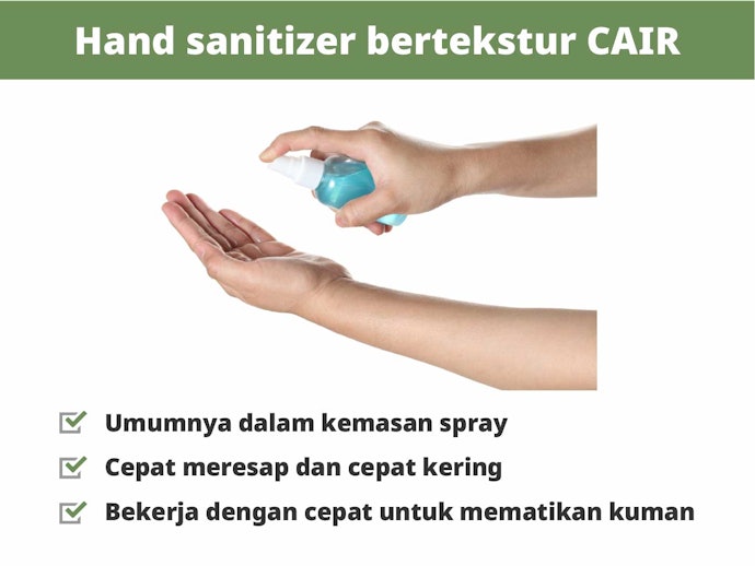 Cair: Meresap dan bekerja cepat di kulit