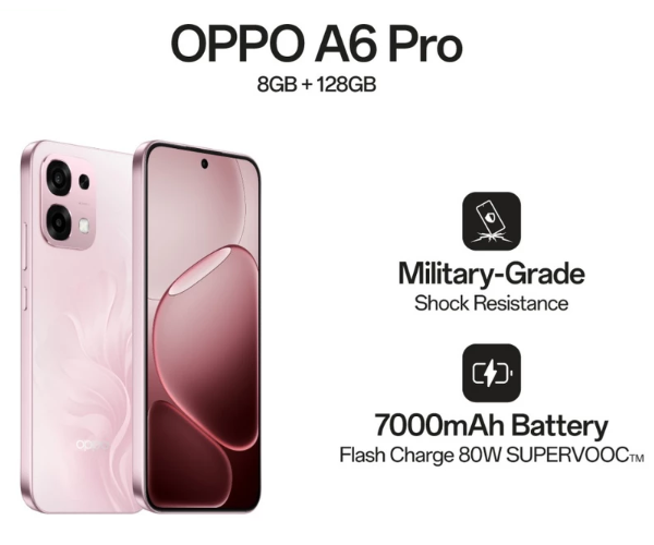 OPPO A6 Pro: Tangguh dengan sertifikasi IP68/IP69 dan MIL-STD-810H