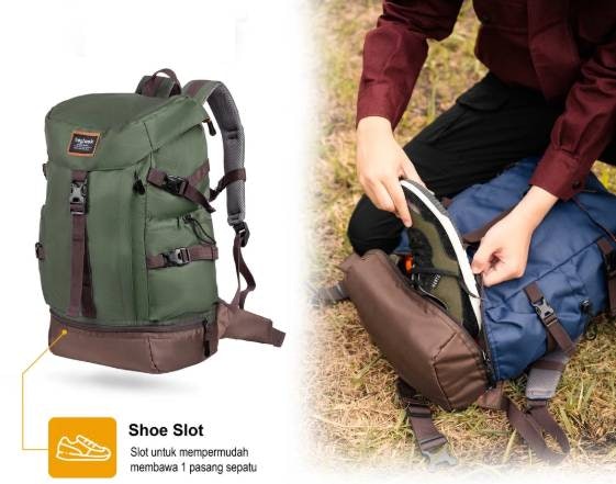 Untuk pemakaian yang lebih praktis: Quick access mudahkan mengambil barang dalam tas
