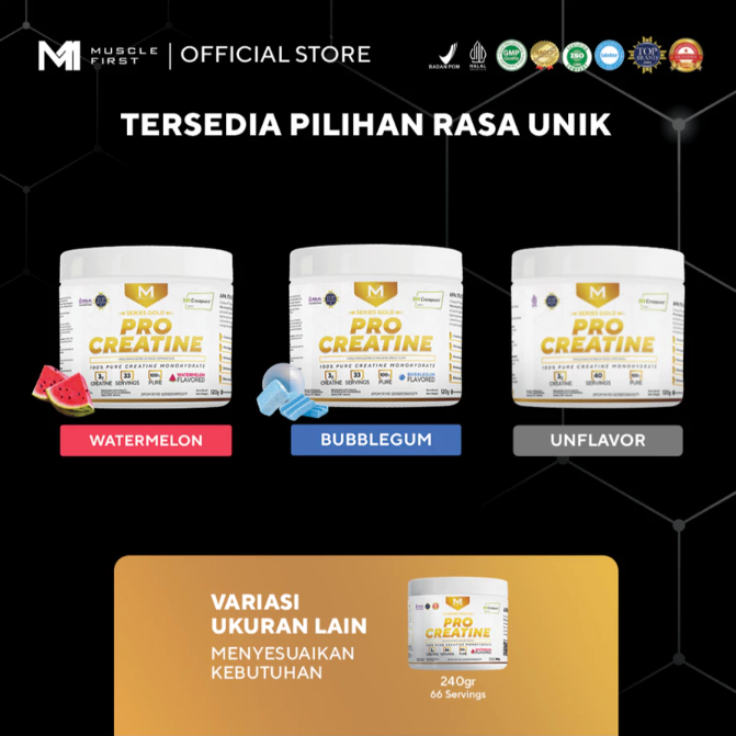 Untuk menambah rasanya yang enak, prioritaskan creatine dengan berbagai rasa; Akan lebih baik lagi bila memilih rasa buah