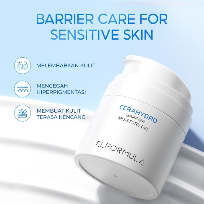 Moisturizer: Formula rich bertekstur cream atau balm dengan kombinasi pelembap lengkap