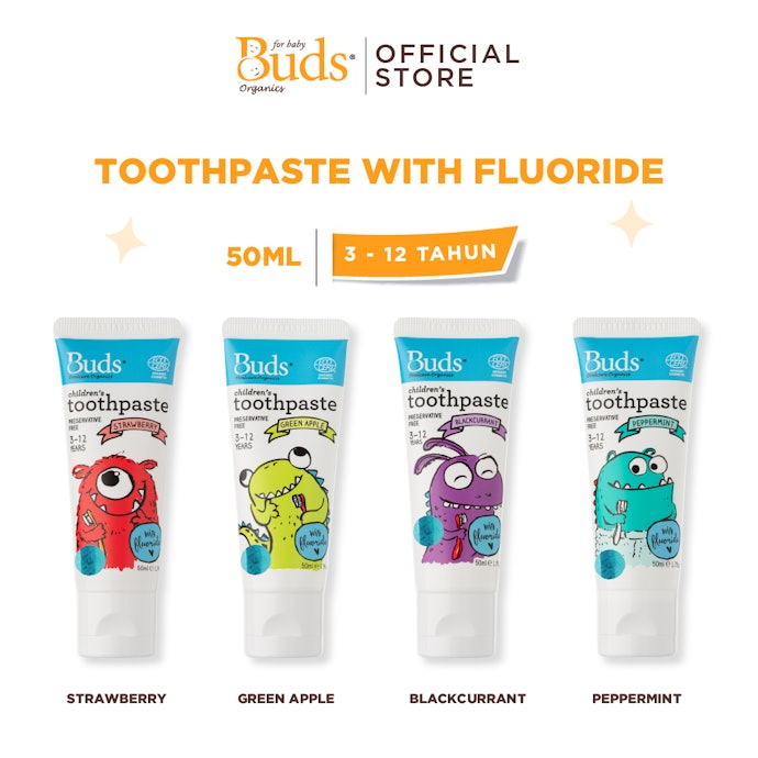 Pilih pasta gigi yang mengandung fluoride untuk anak yang sudah bisa meludah atau berusia ≥3 tahun