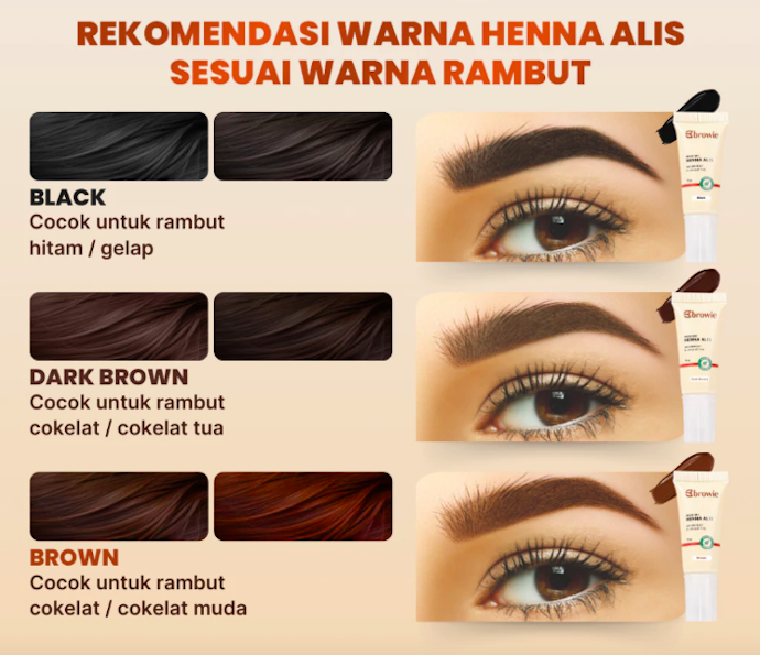 Henna alis, agar tak repot memakai pensil alis setiap hari