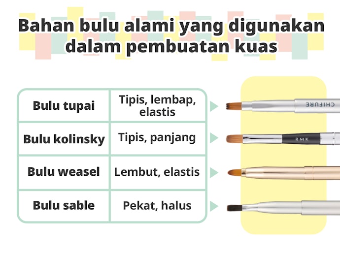Bulu alami: Halus, elastis, dan menghasilkan riasan indah