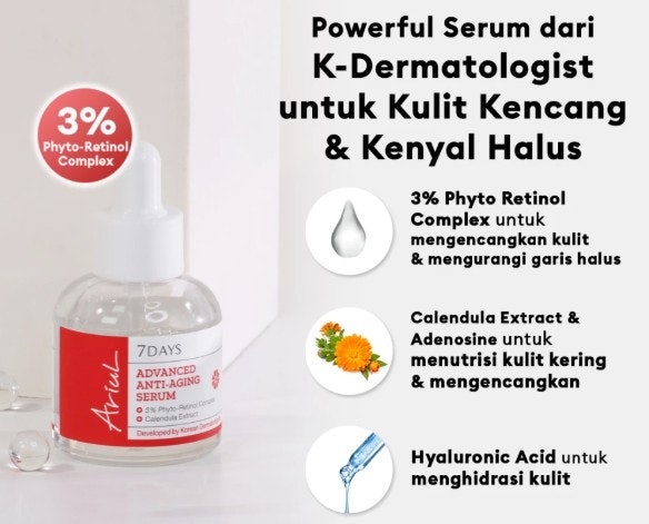 Glycerin, hyaluronic acid, ceramide: Melembapkan dan mengurangi efek kering akibat retinol