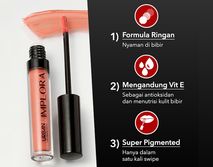 Untuk menutupi bibir hitam, pilih lip cream yang warnanya pigmented