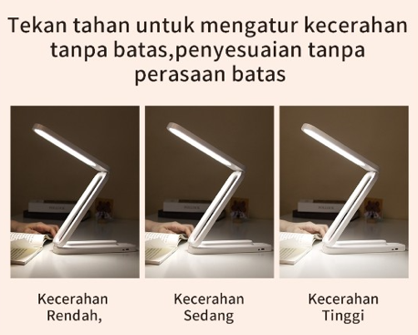 Pertimbangkan lampu baca dengan beberapa pilihan tingkat kecerahan