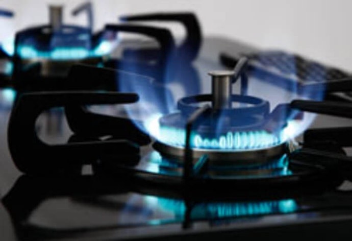 Burner, api biru dengan panas merata
