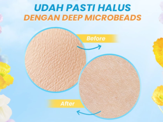Scrub berbahan sintetis: Lebih terasa lembut saat menyentuh kulit, ideal untuk kulit kering dan kulit sensitif