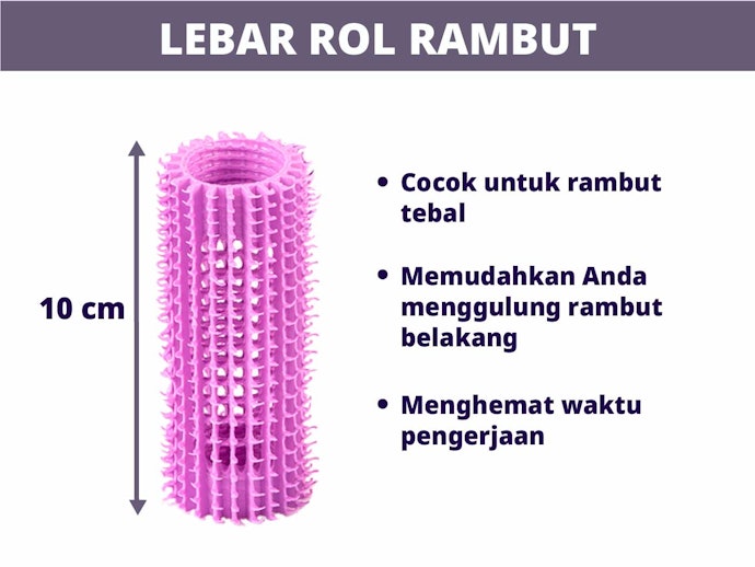 Roll dengan lebar 10 cm atau lebih, mudah dilepas pasang