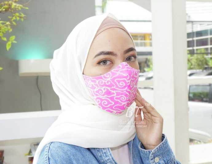 Masker 3D, tidak menempel pada area mulut