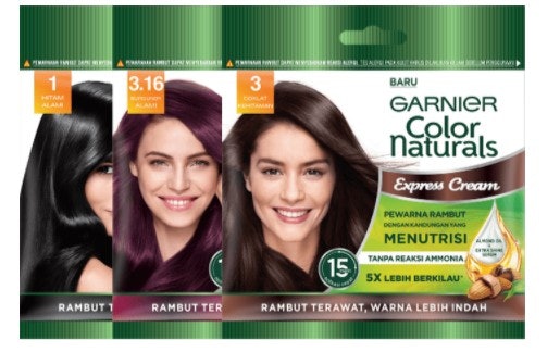 Garnier Color Naturals Crème Riche, menutupi uban dengan warna natural