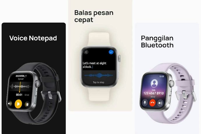 Notifikasi dan panggilan: Untuk membaca notifikasi dan melakukan panggilan telepon tanpa handphone