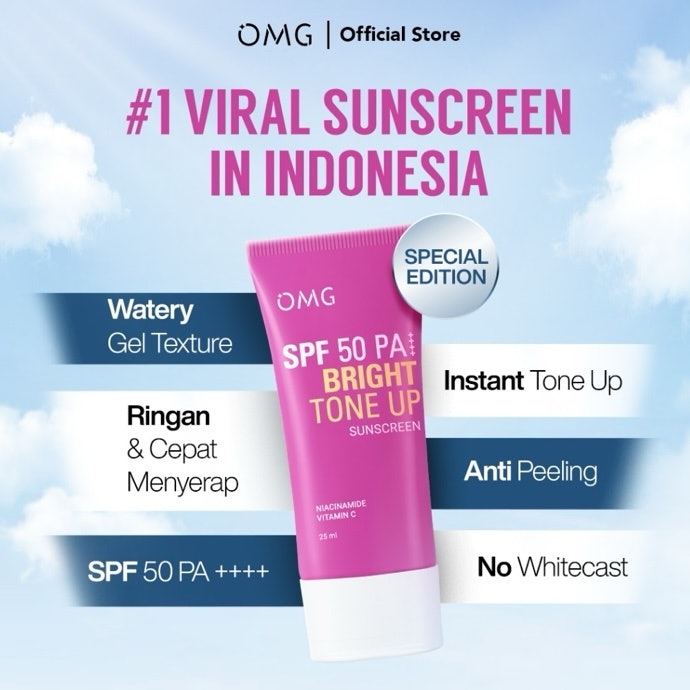 Kulit berminyak: Pilih sunscreen bertekstur gel atau losion dengan oil control seperti niacinamide