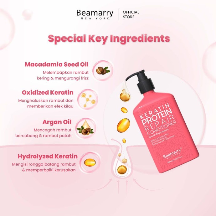 Untuk rambut kering dan mengembang akibat cuaca: Pilih conditioner rambut yang mengandung pelembap oklusif seperti argan oil