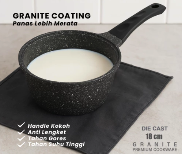 Lapisan granit: Alternatif yang lebih kuat dibandingkan panci berlapis keramik