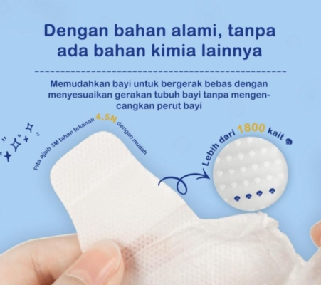 Untuk material popok yang lebih ramah lingkungan, pilih bamboo fiber, tencel, atau PLA