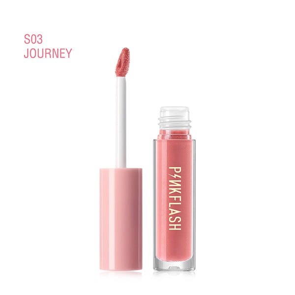 Lip gloss Pinkflash dengan warna basic soft pink, peach, atau coral: Cocok untuk warna kulit putih