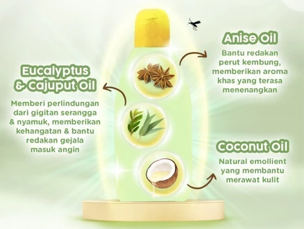 Untuk menghangatkan: Anda bisa memilih minyak telon yang mengandung kayu putih